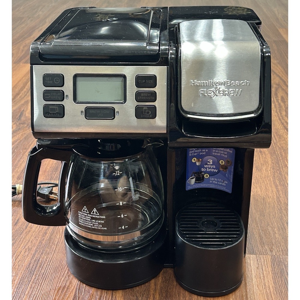 Hamilton Beach 49915 FlexBrew Trio 2 Way Coffee 12 Cup Single Serve N K-Cup Pod